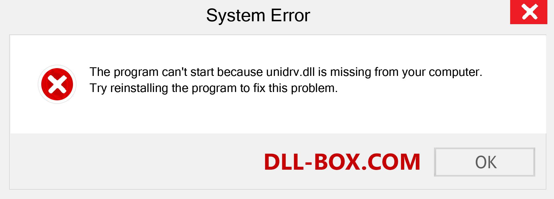  unidrv.dll file is missing?. Download for Windows 7, 8, 10 - Fix  unidrv dll Missing Error on Windows, photos, images